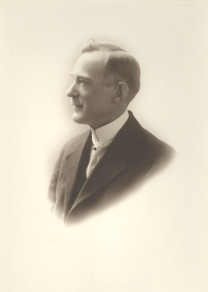 Black and white portrait of Deputy Mayor Henry Colwell, January 1917