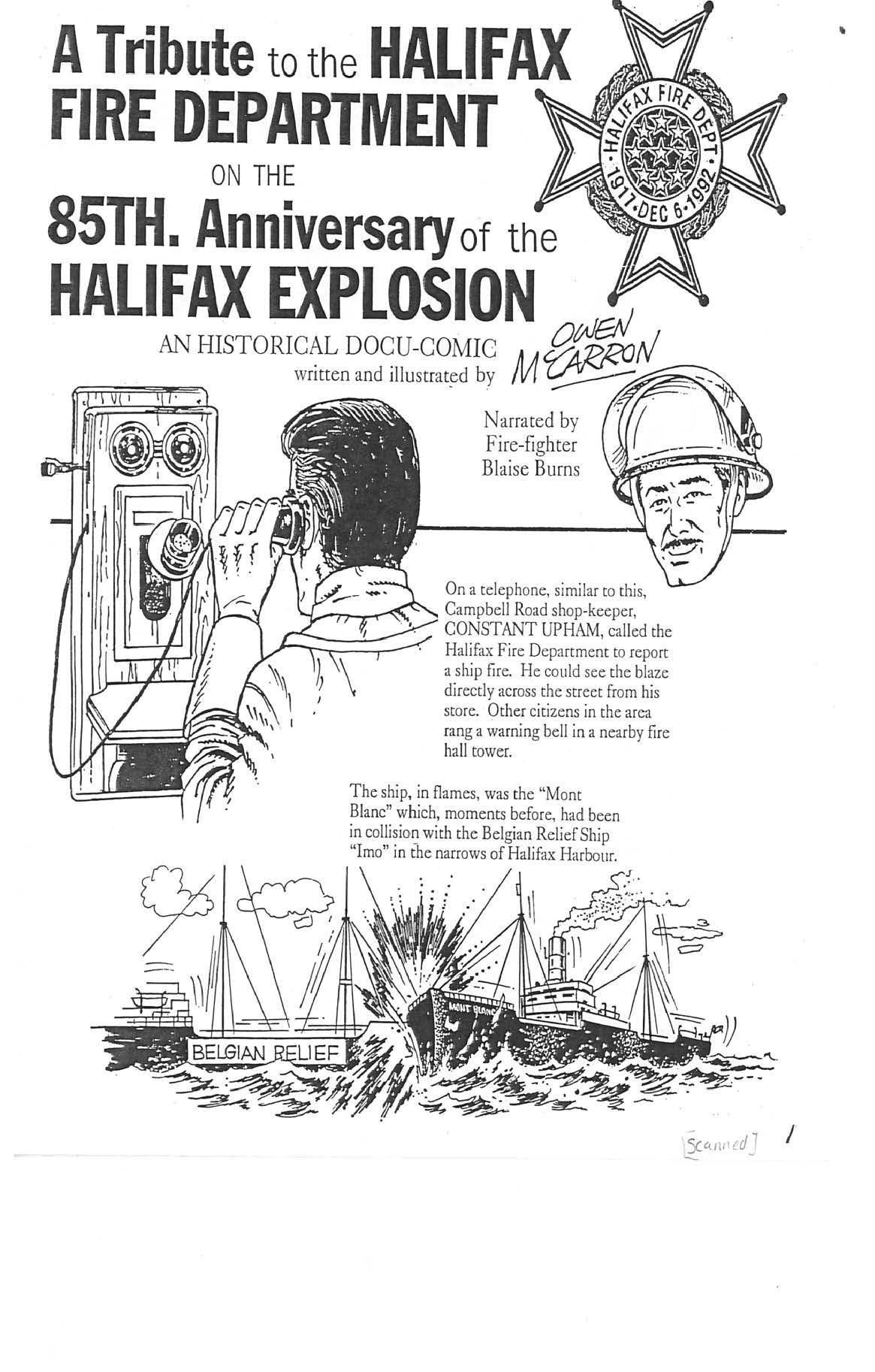 A Tribute to the Halifax Fire Department on the 85th Anniversary of the Halifax Explosion