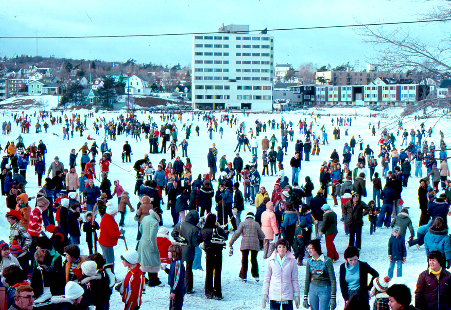 Colour photo of participants enjoying themselves skating
