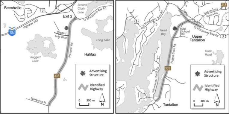 Nova Scotia Highway Directional Signage Map