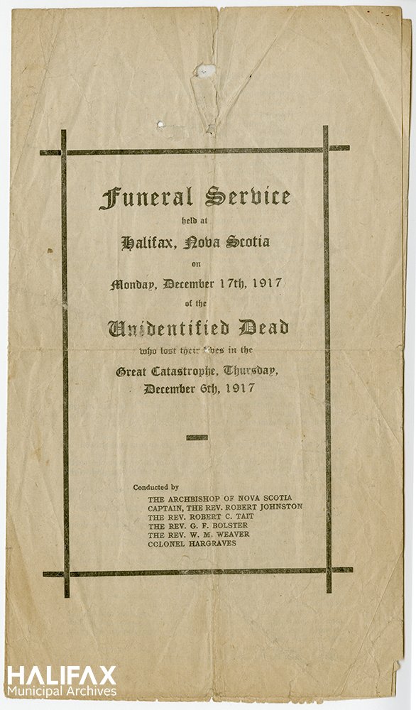 Colour image of cover of funeral program