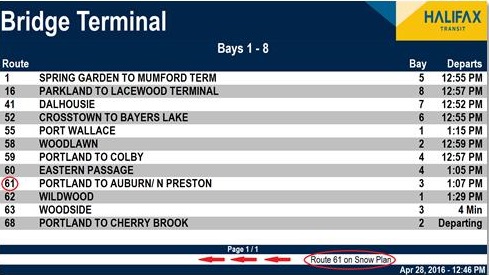 Example of a Departures board