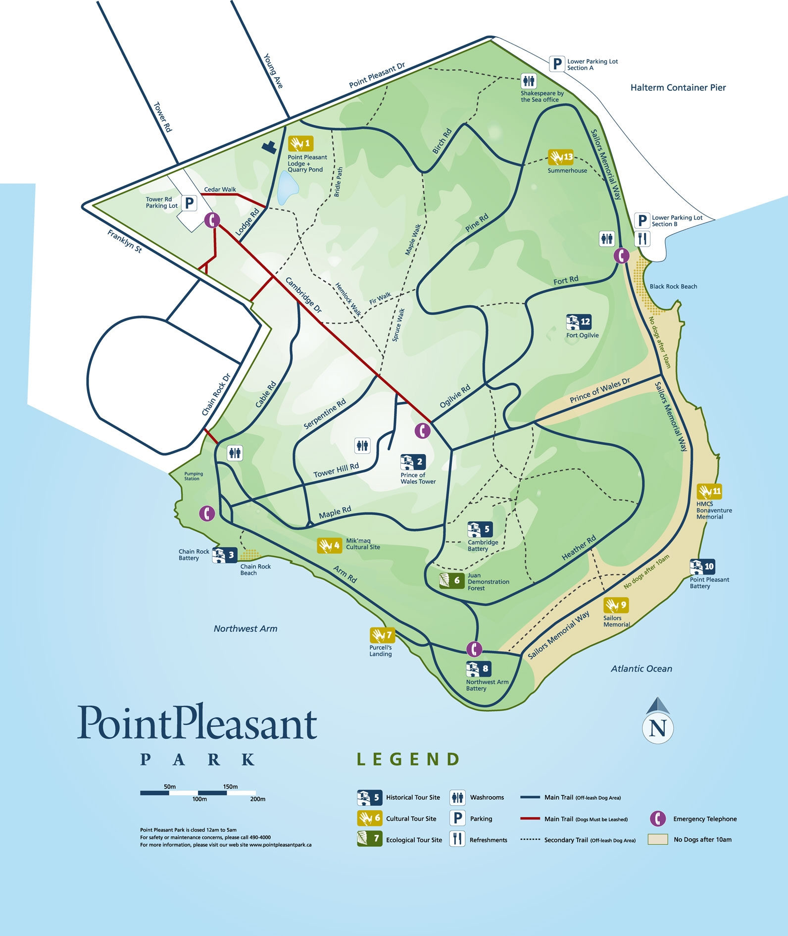 Point Pleasant Park Map 