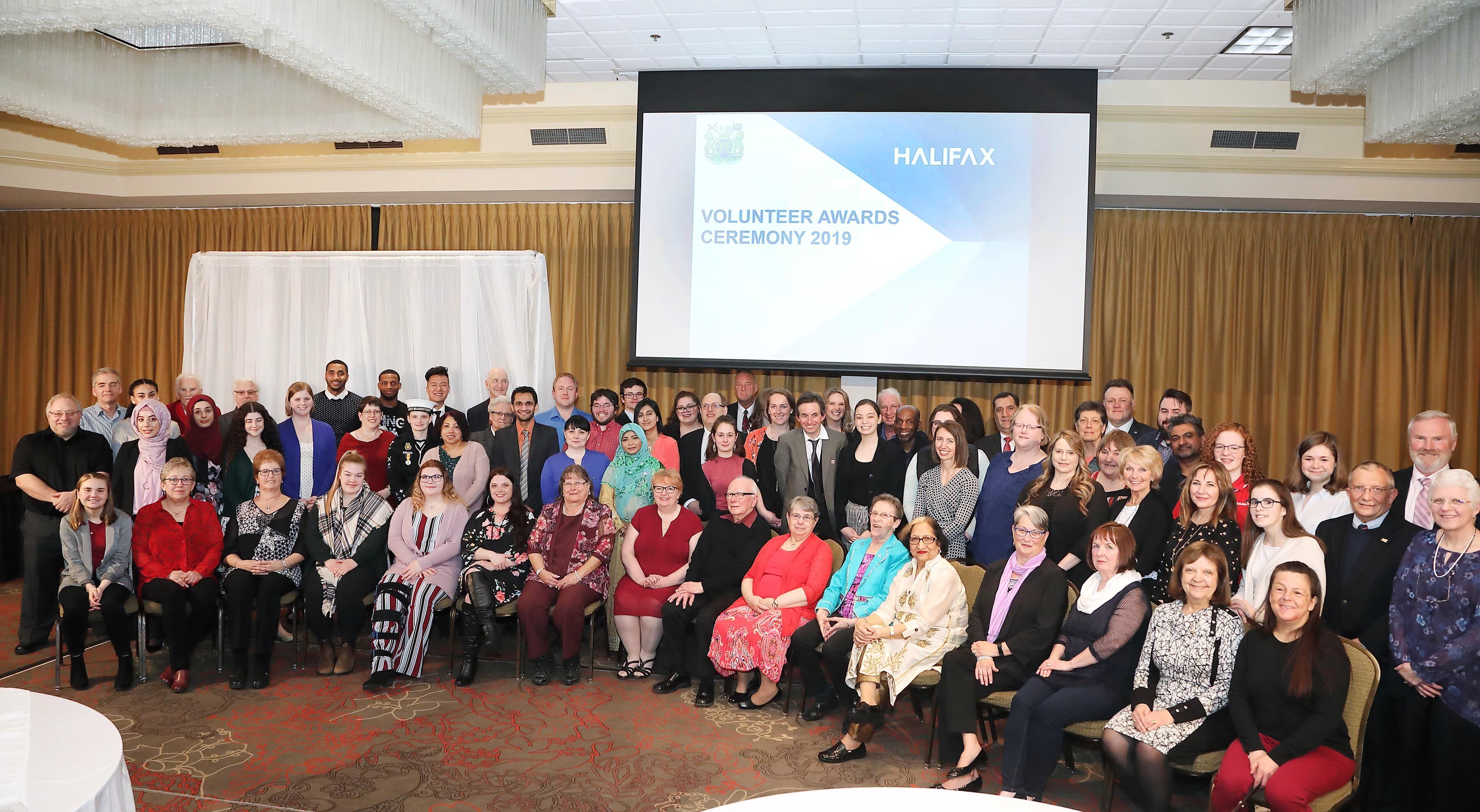 A group photo of the 2019 Volunteer Award winners
