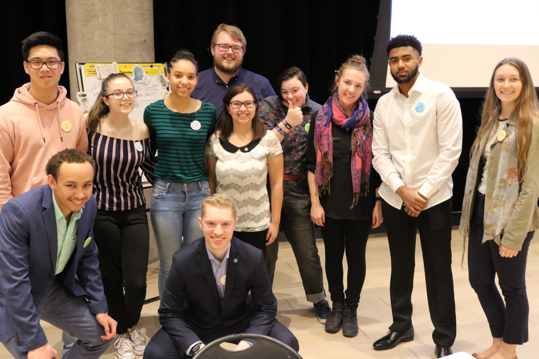 Some members of the Youth Advisory Committee at the Youth Summit