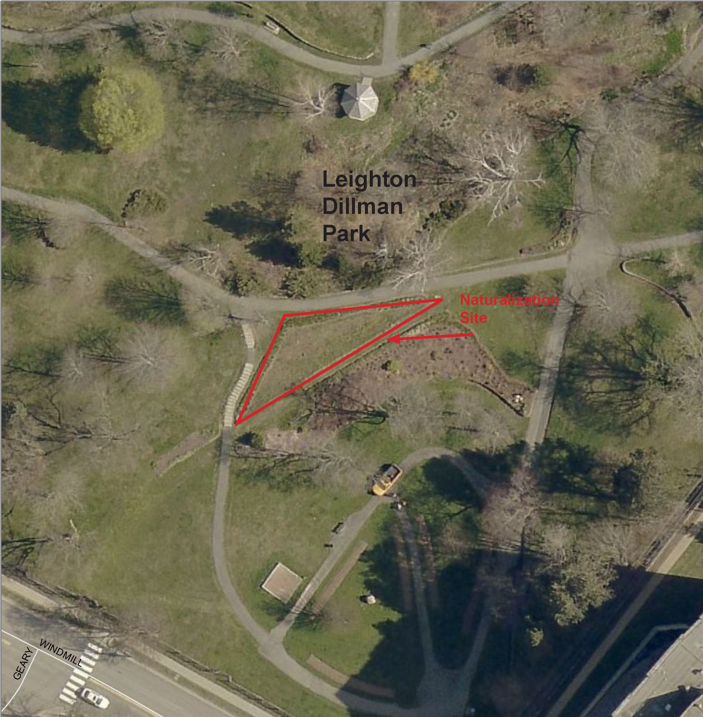 Leighton Dillman Park Location Map