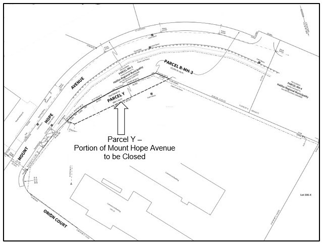 Mount Hope Avenue sketch of section closing