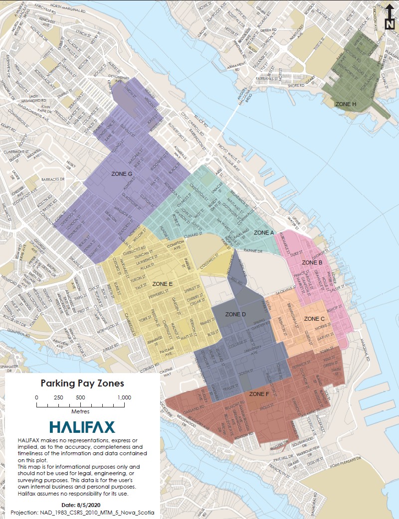 The map displays the parking zones. Click the map for a high-res version.
