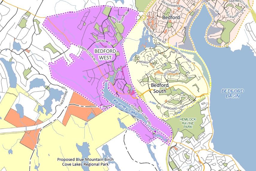 community of Bedford West map