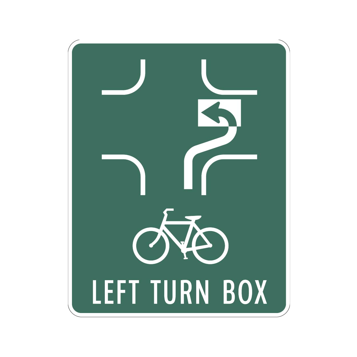 Left Turn Box Pavement Marking