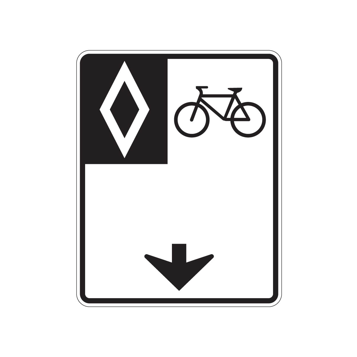 Reserved Bike Lane Sign