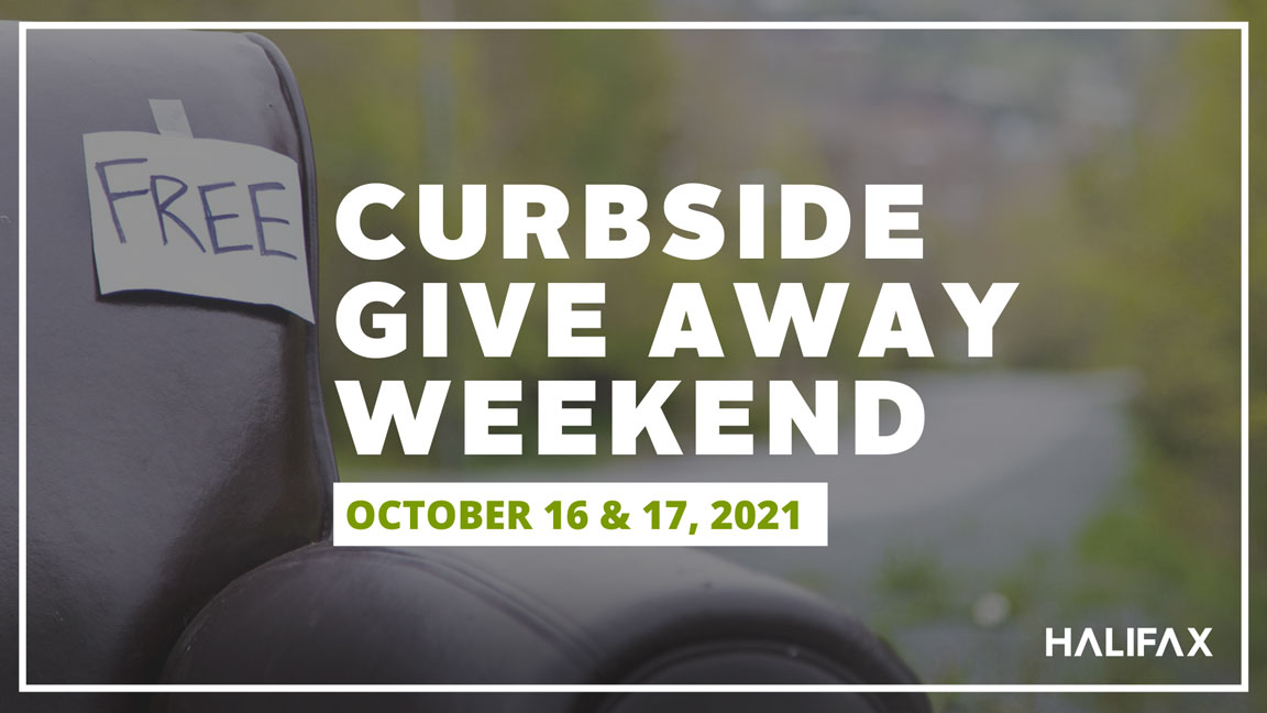 Curbside give away weekend October 16-17, 2021 graphic