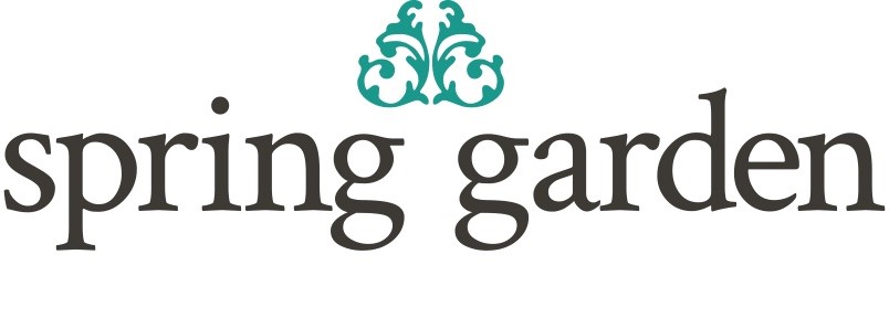 the teal logo for the Spring Garden Area Business Association 