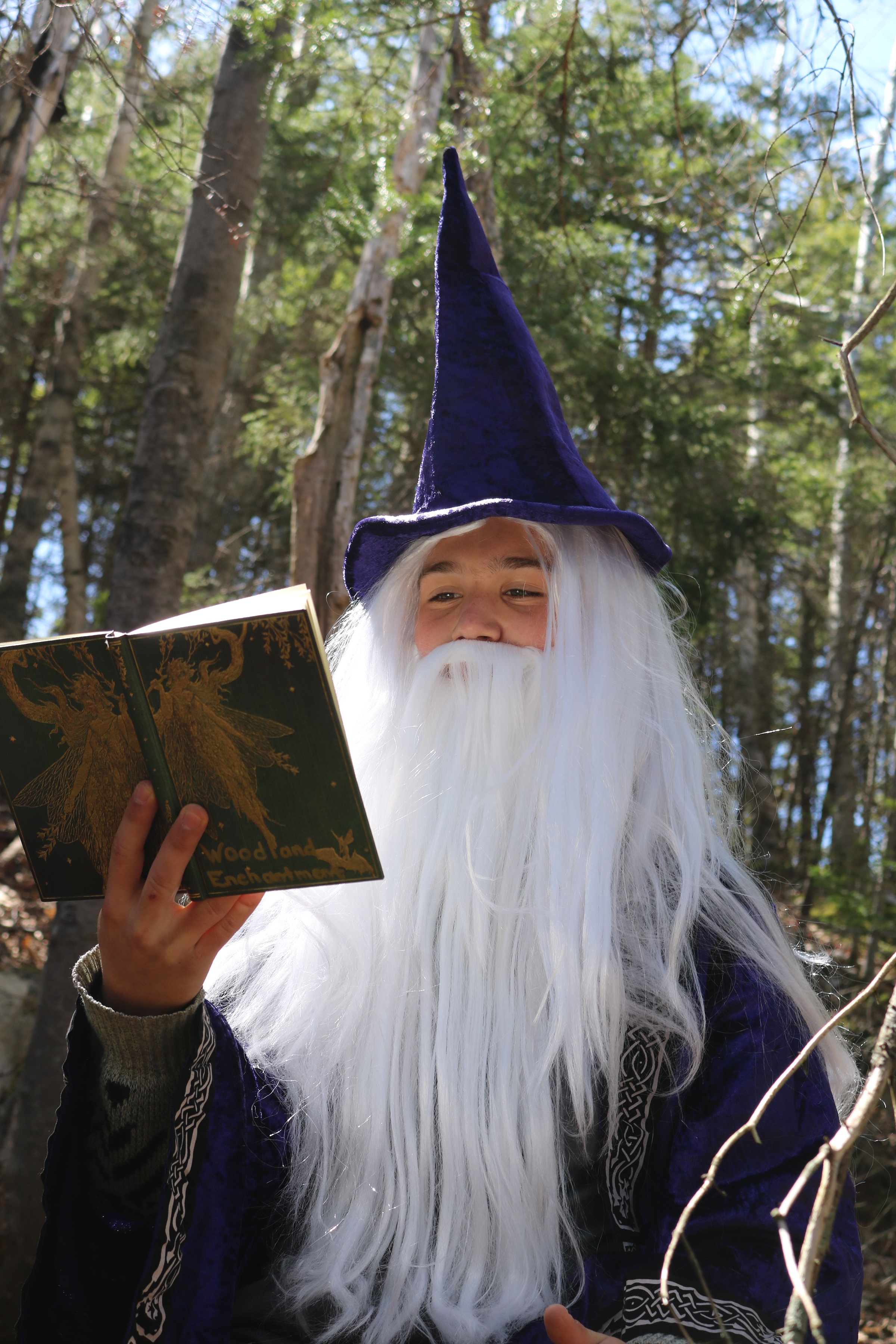 A wizard reading a magic spellbook
