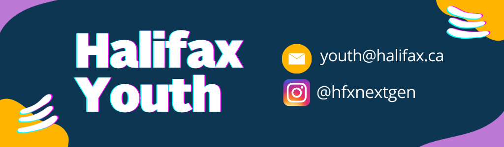 text says "Halifax Youth" with youth@halifax.ca email and @hfxnextgen Instagram account