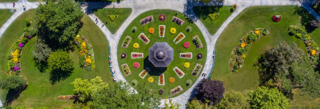 an aerial view of the Halifax Public Gardens