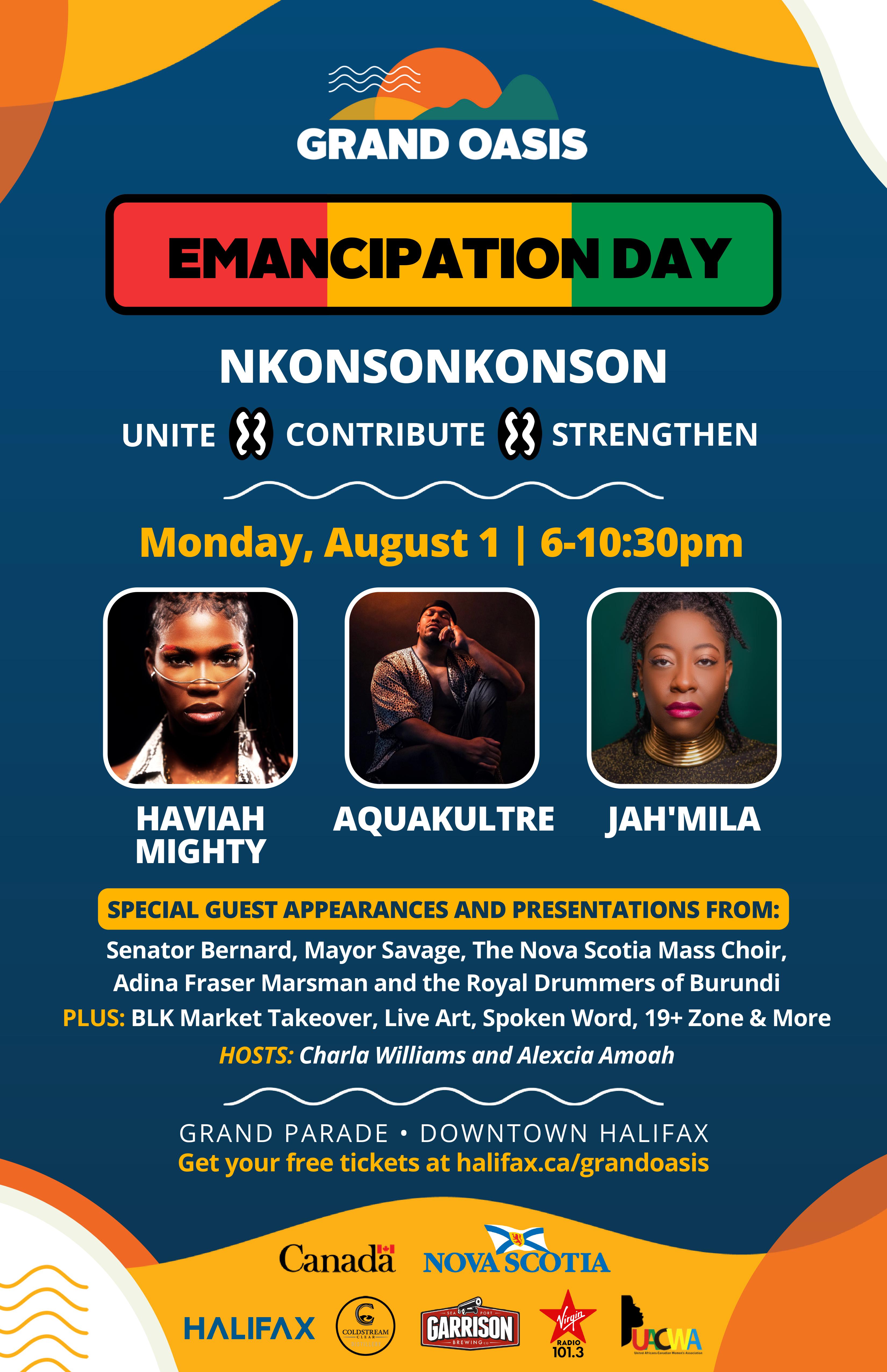 Promotional poster for Emancipation Day event