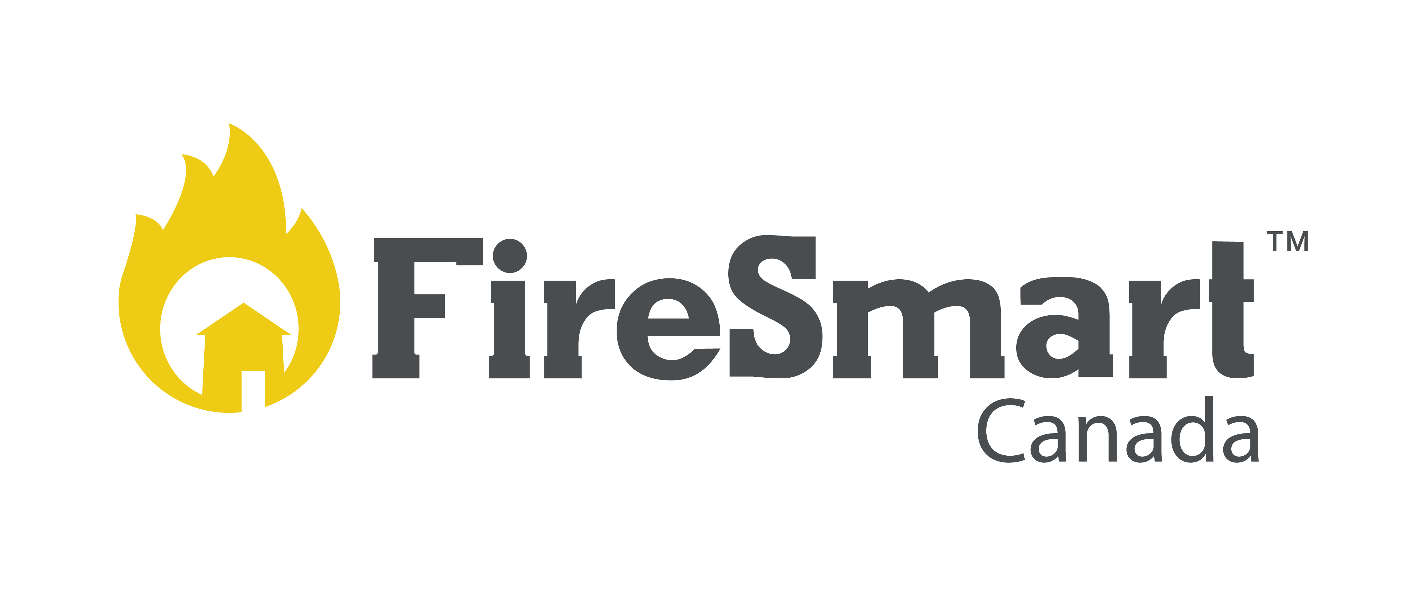 The words FireSmart Canada with a burning flame right before the text. 