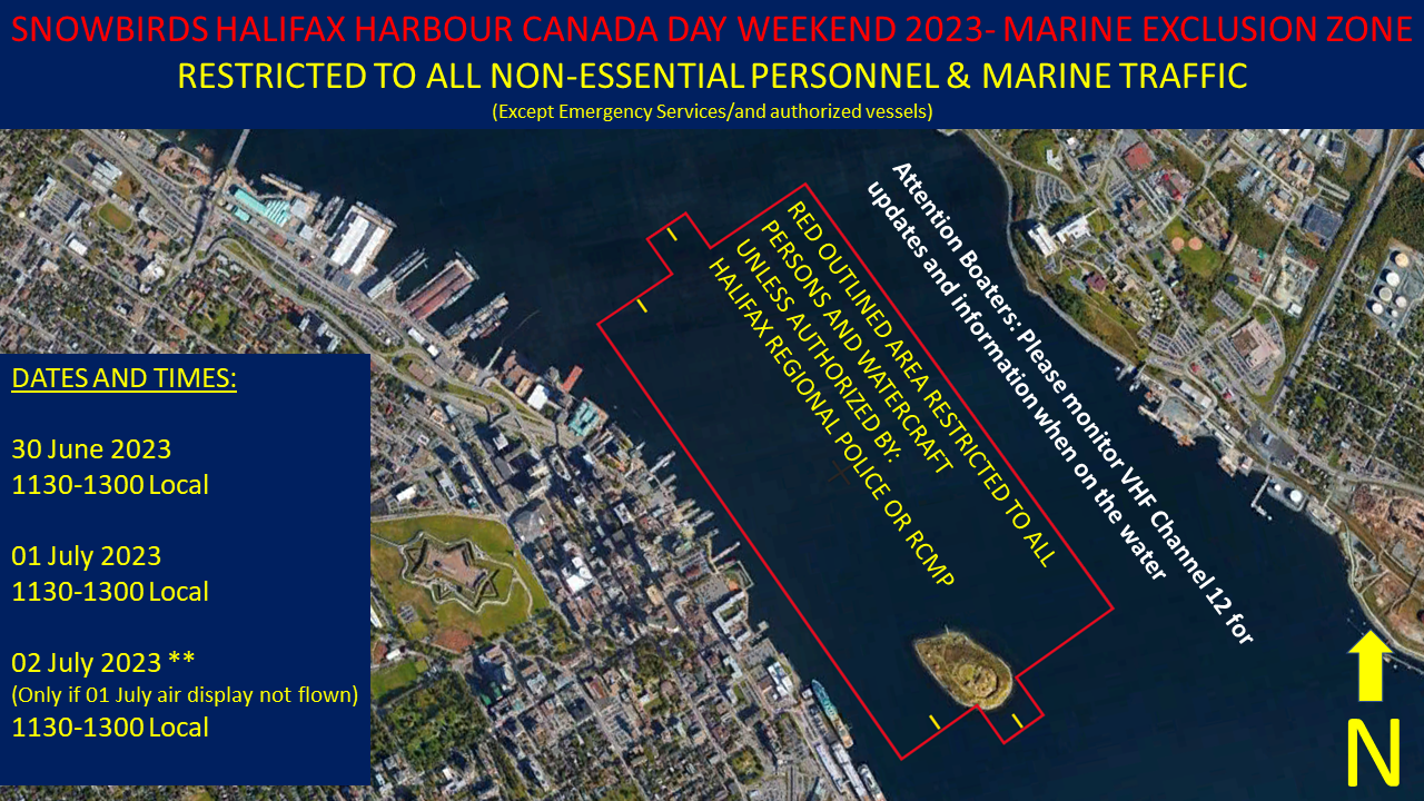 SADA exclusion zone map from DND