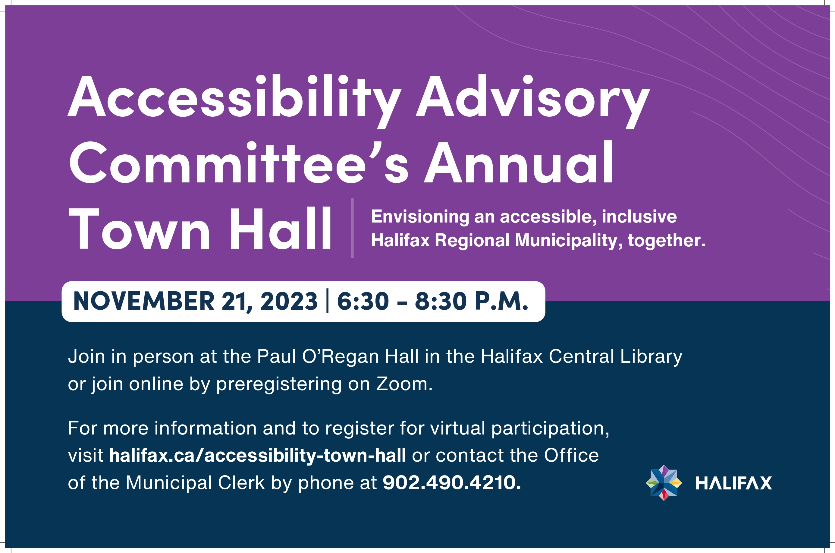 Accessibility Advisory Committee’s Annual Town Hall Poster
