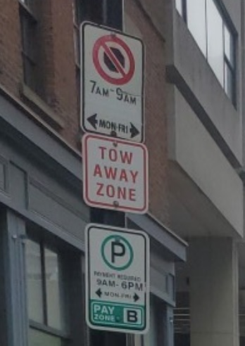 Multiple parking signs
