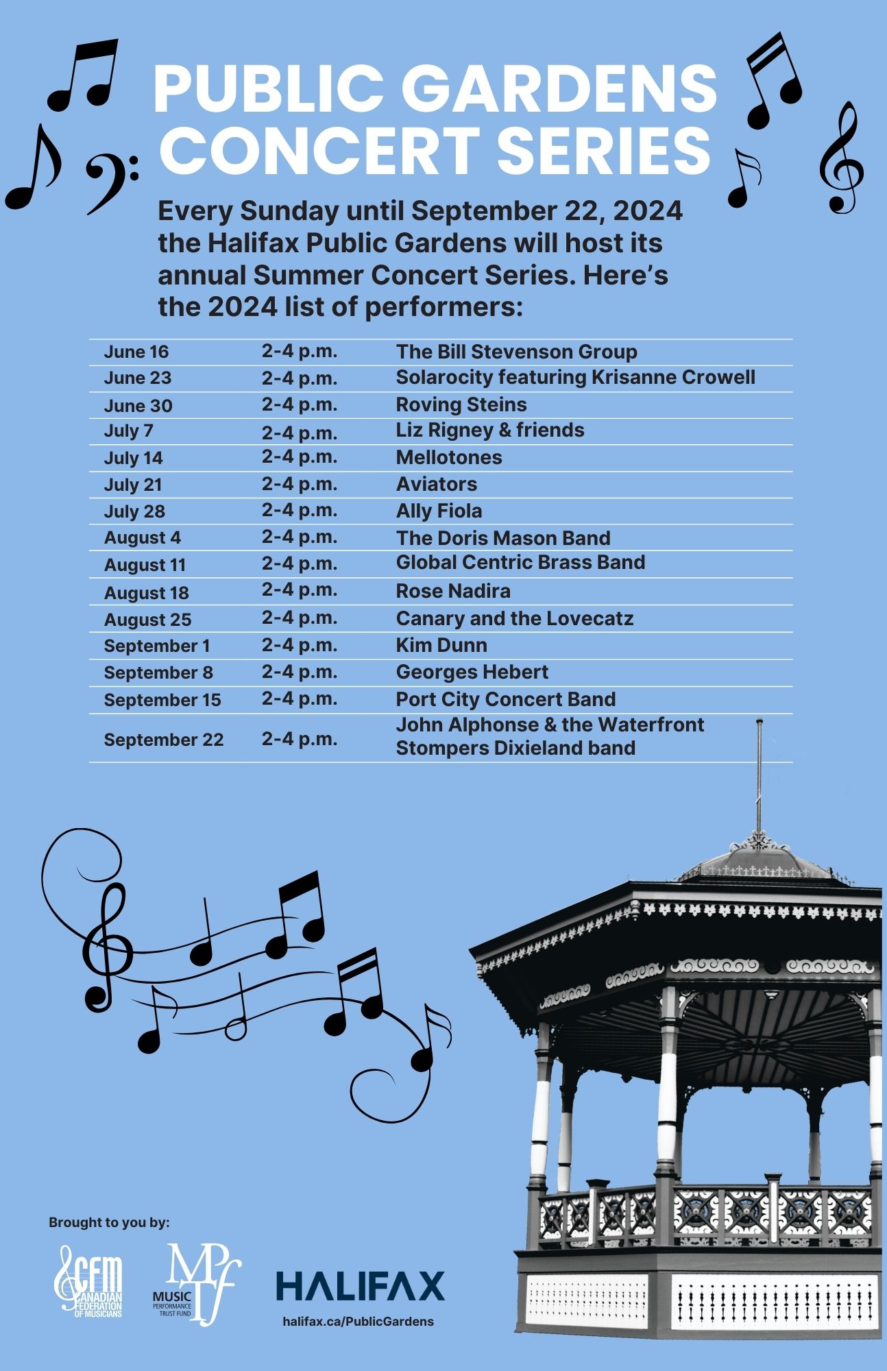 Sunday concert series event poster