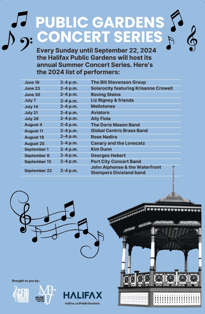 2024 Public Gardens Concert Series Schedule