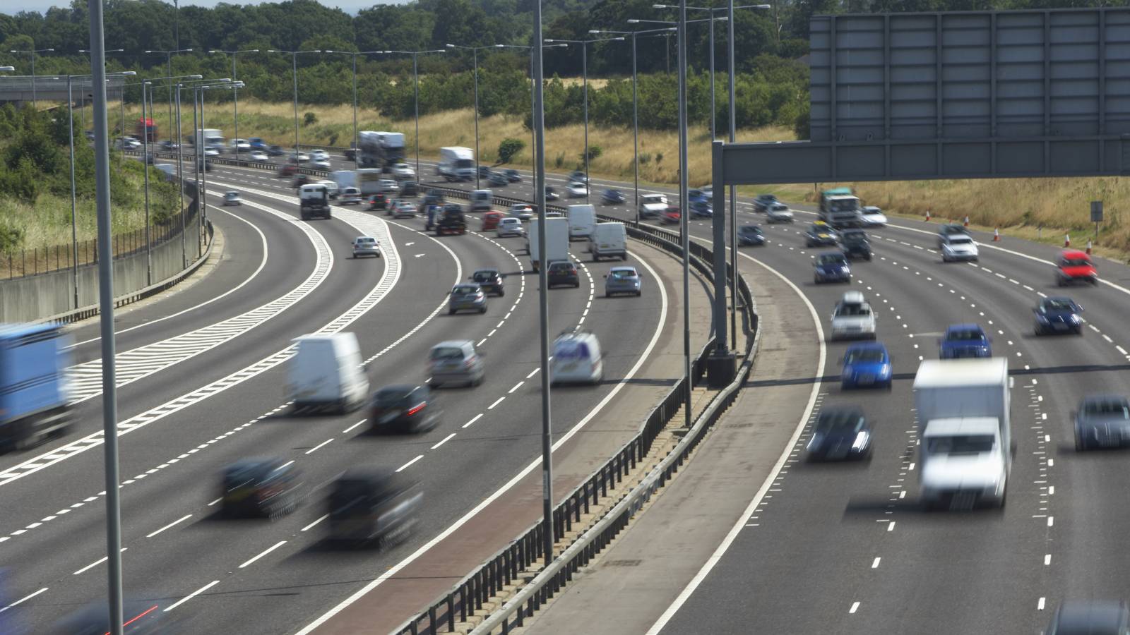 A busy, divided highway