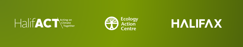 Green graphic with logos for HalifACT, Halifax and the Ecology Action Centre.