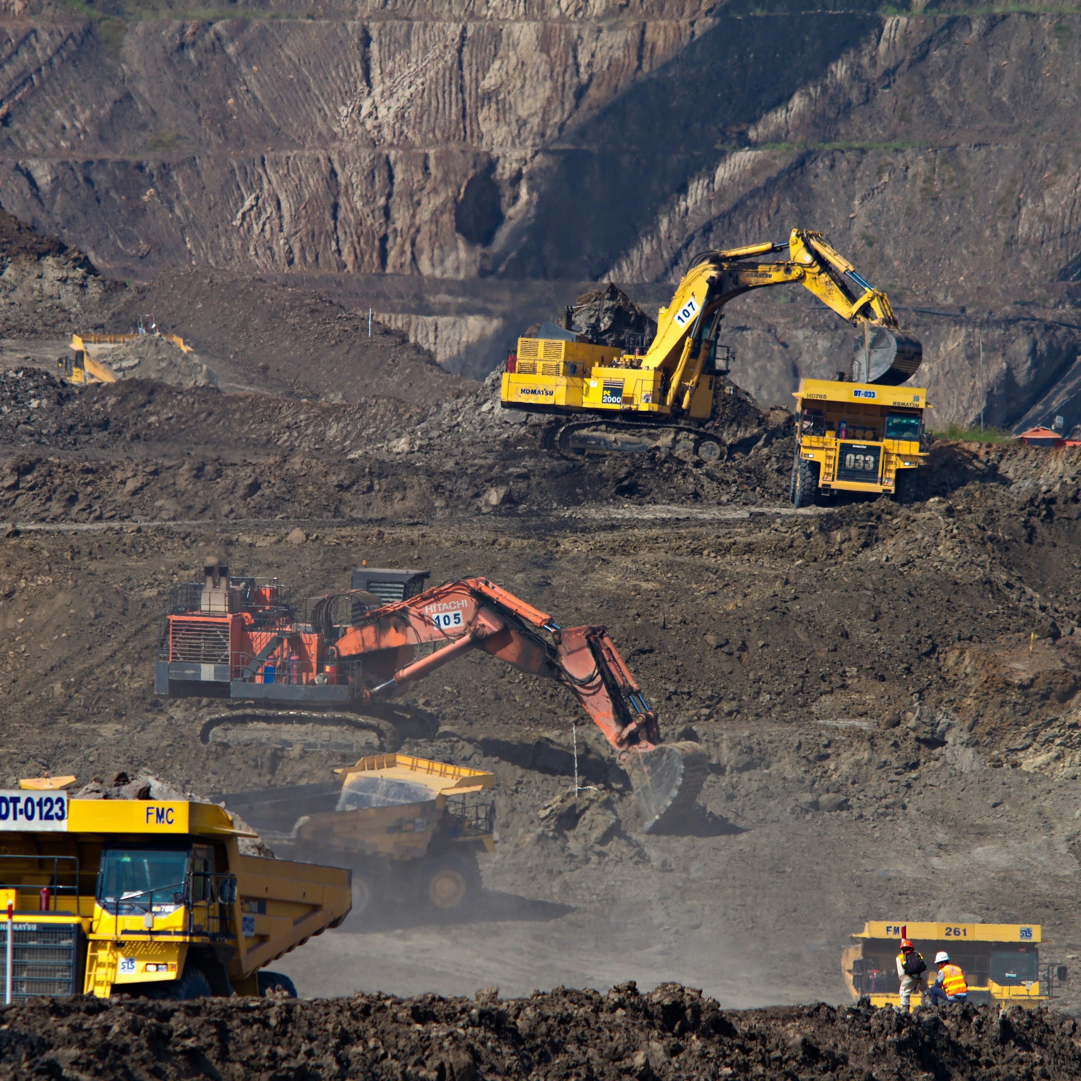 Photo of large mining machines.