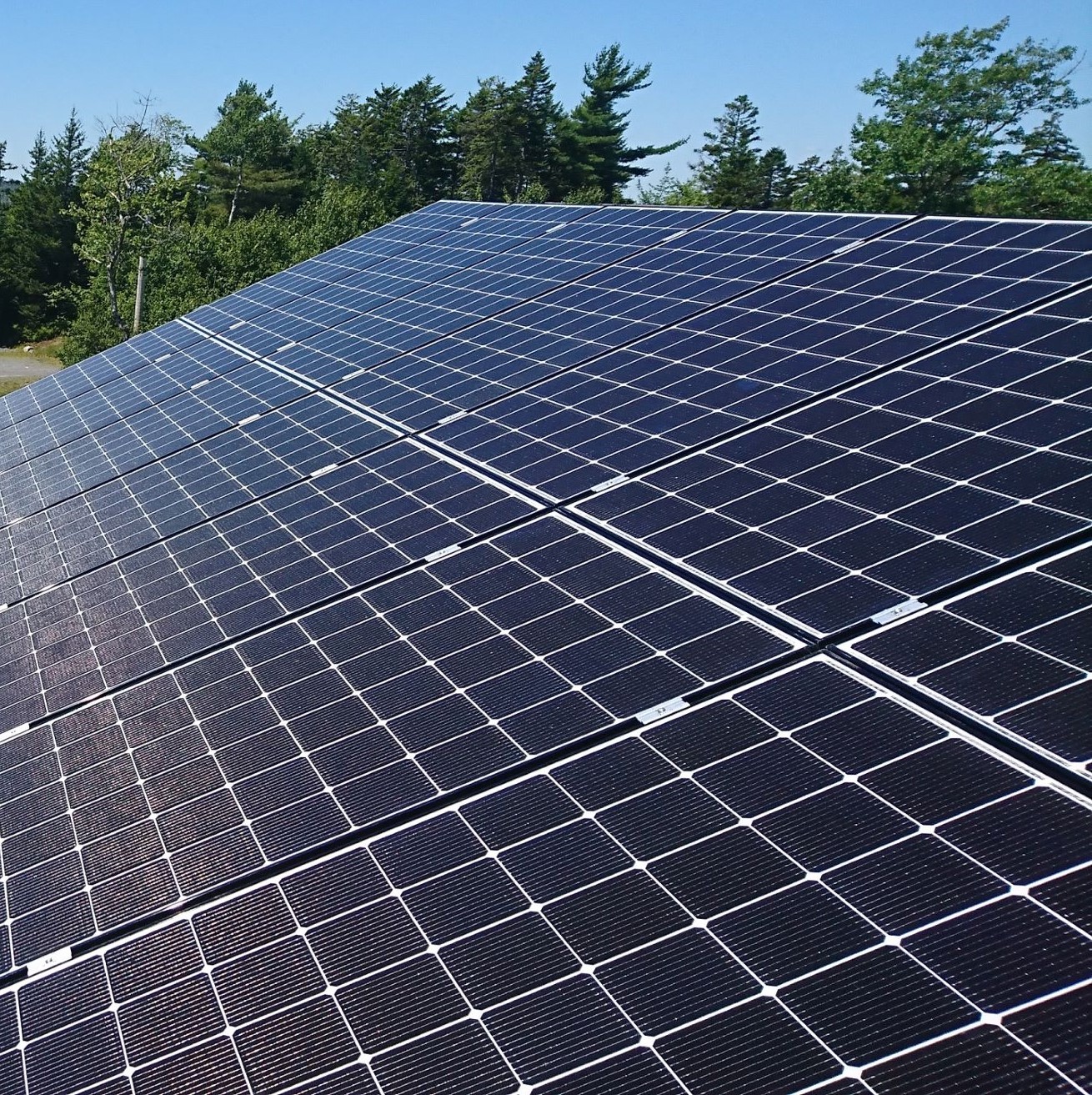 Rooftop solar panels.