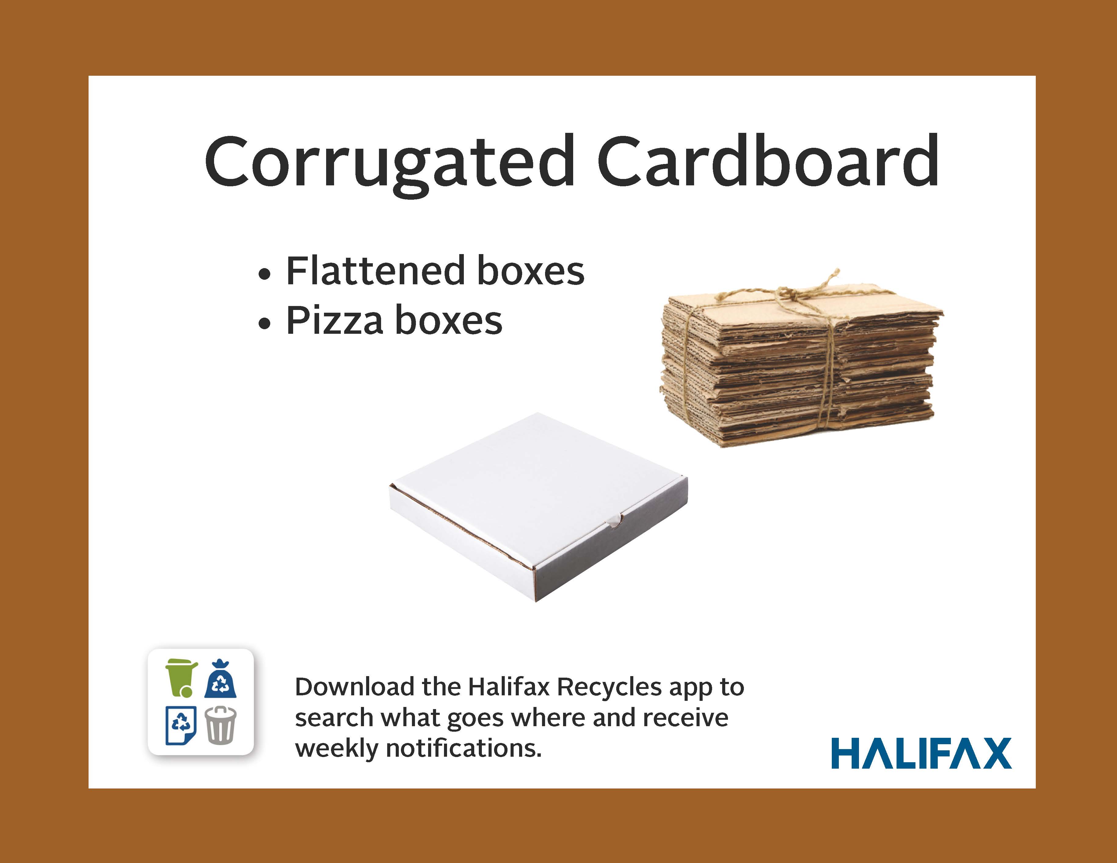 corrugated cardboard bin label