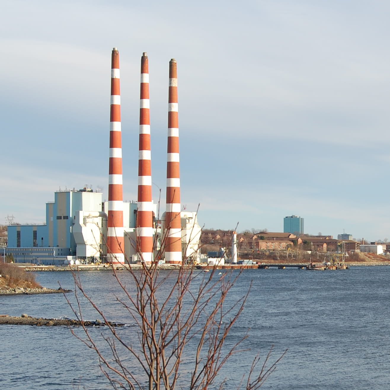 Tufts Cove Generating Station on the Halifax Harbour.