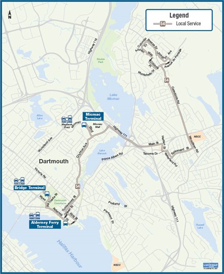 Route 54 Map