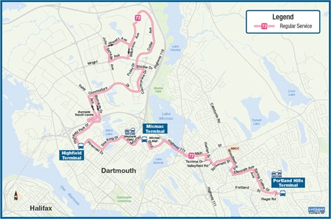 Route 72 Map