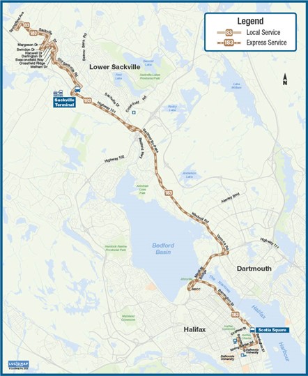 Route 83 Map