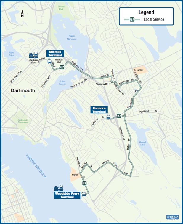 Route 67 Map