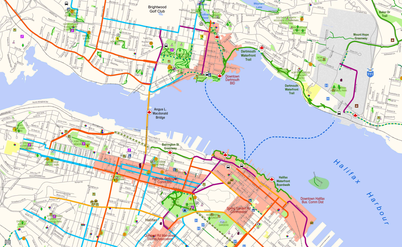 Regional Centre Candidate Bicycle Network Map from the Active Transportation Priorities Plan