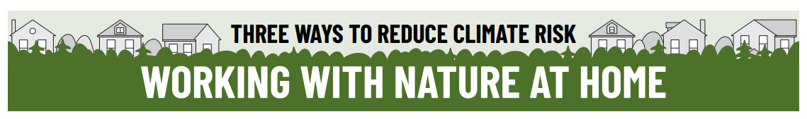 Web banner that reads "Working with nature at home"
