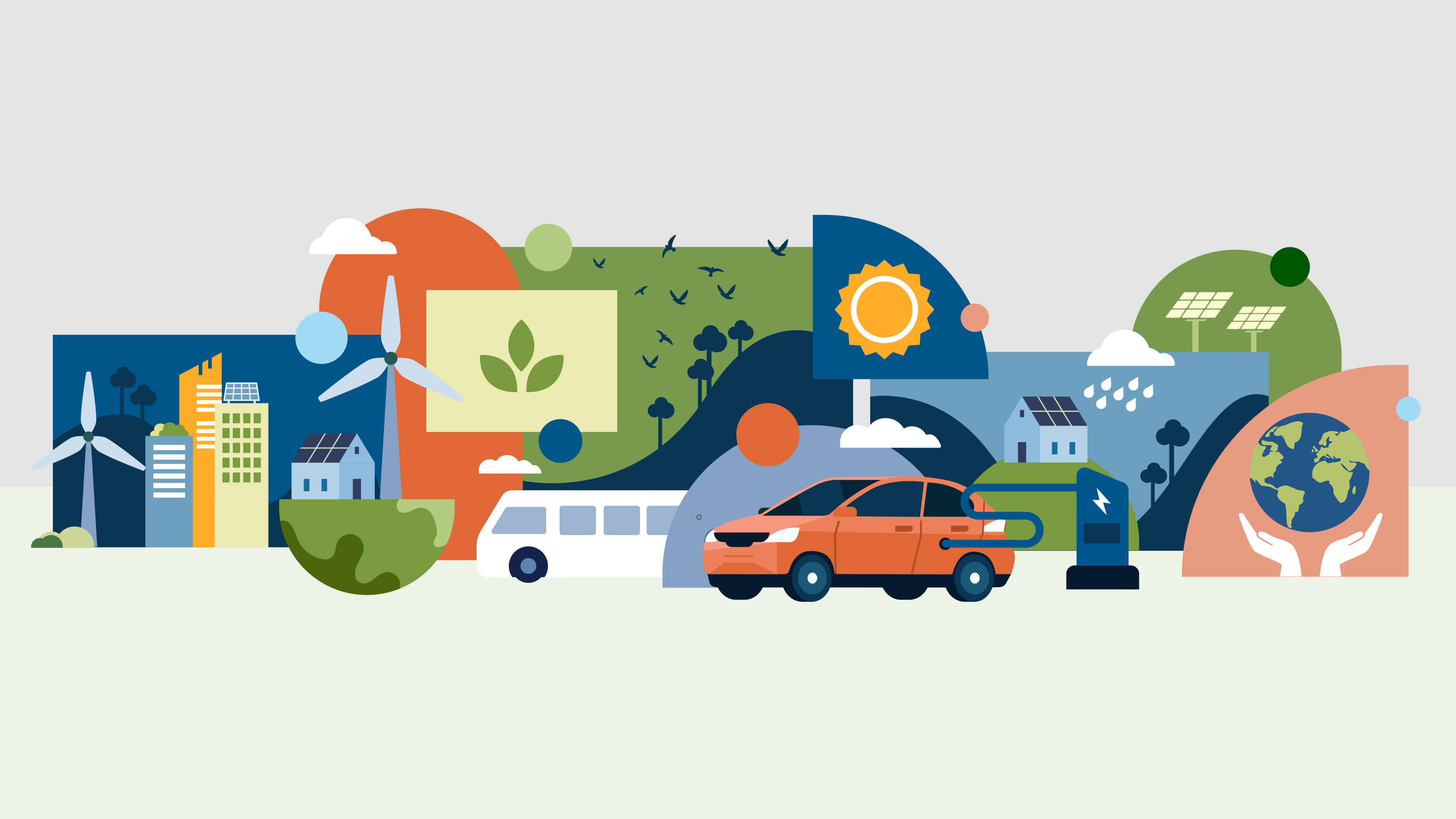 HalifACT Hub header, with images of clean energy technologies and climate action messages.