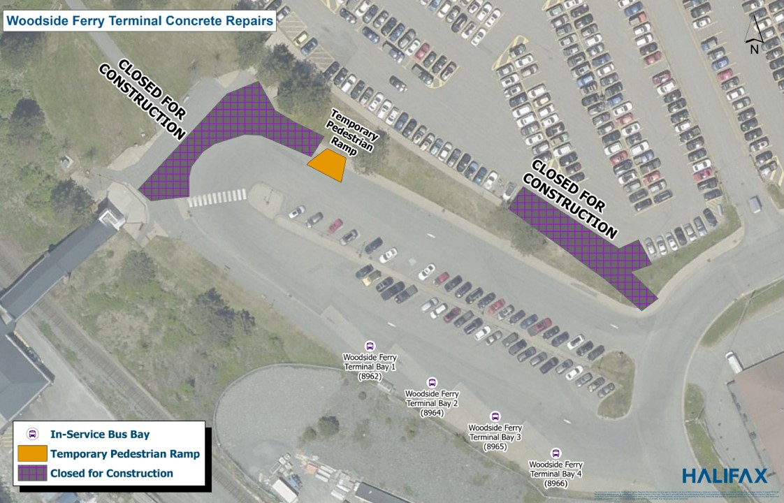An overview of the construction at Woodside Ferry Terminal.