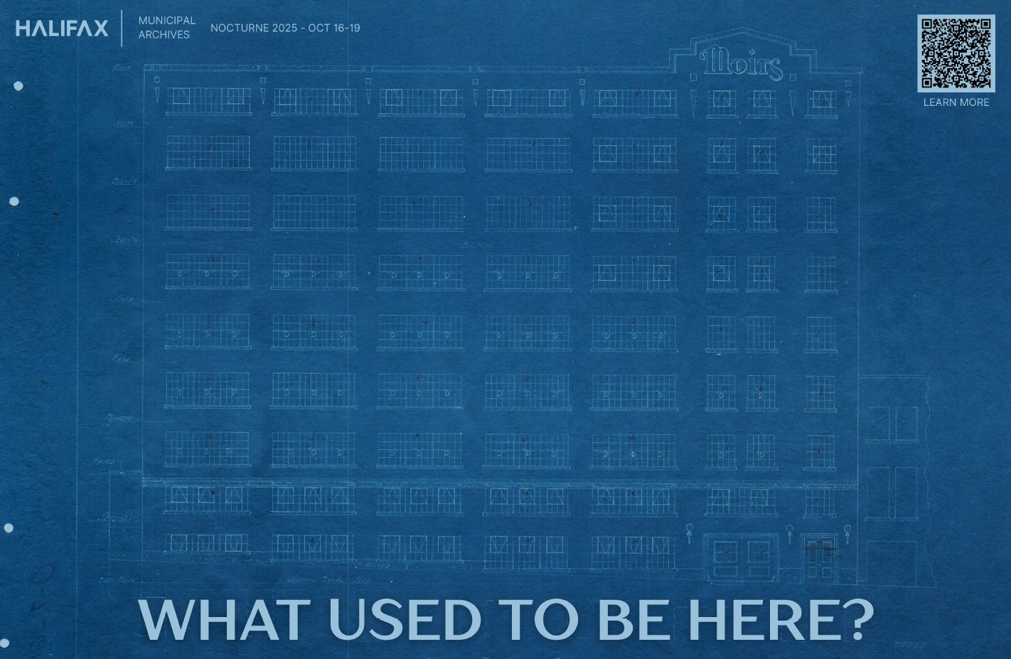 Blueprint of architectural drawing