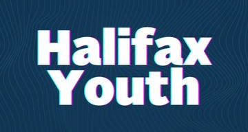 Halifax Youth text on a blue background