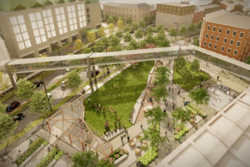 Rendering of new Cogswell District development