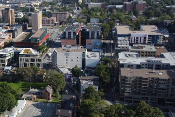 An elevated view of apartment buildings in the south end of Halifax.