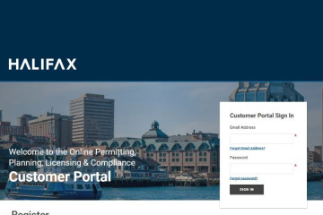 A screenshot of the halifax.ca permitting portal.