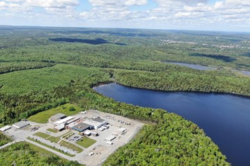 Aerial view of Sandy Lake.