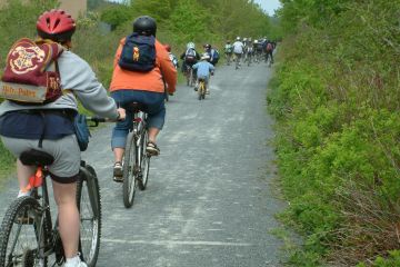 Cyclist on the BLT Trail