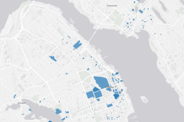 Photo showing a map of Registered Heritage Properties in HRM