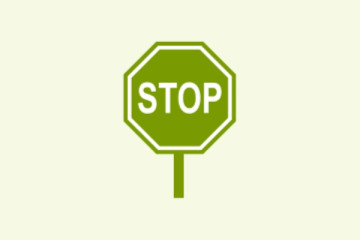 Graphic depicting a stop sign